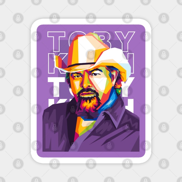 toby keith Magnet by cool pop art house