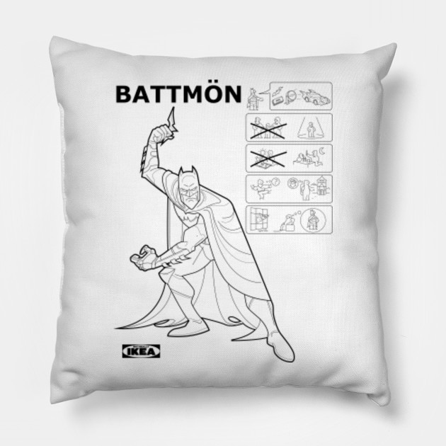 Battmon Ikea Origins Batman Pillow Teepublic