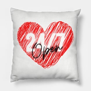 My Heart is Open 24/7 Pillow