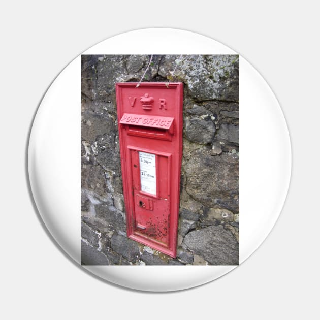 Royal Mail: Traditional, Red, Wall mounted British Post Box Pin by grantwilson