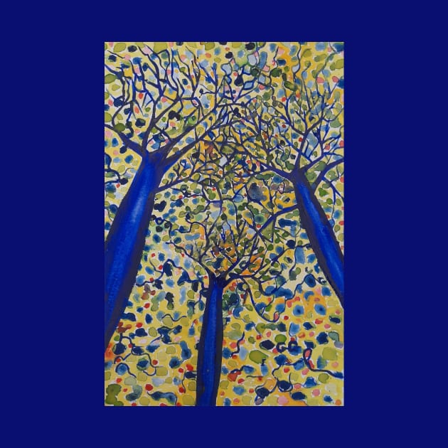 Printable Impressionist painting by Garry Greenwood - artist Tree Leaves by GarryGreenwood
