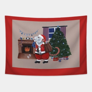 Santa Rat Tapestry