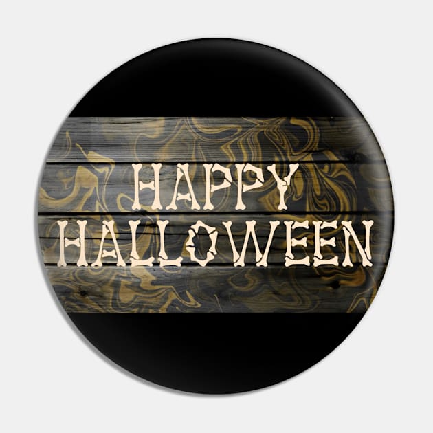 Happy Halloween Bones Abstract Art Pin by Kenen's Designs