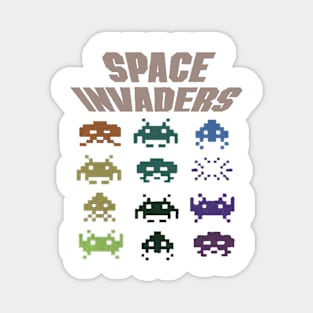 Space Invaders Retro Gaming Vintage Magnet