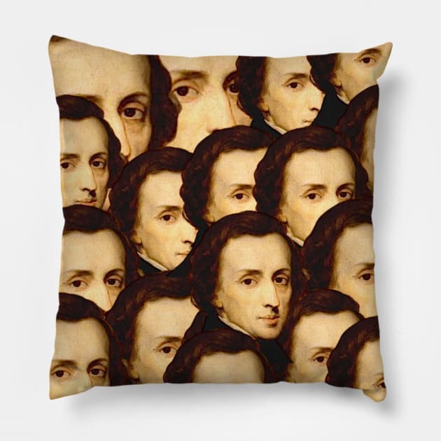 Chopin Pattern Pillow by ClassicalMusicians