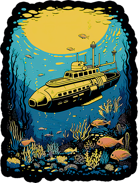 Submerged Secrets Kids T-Shirt by Themed Quest