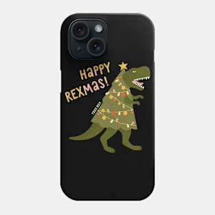 Tyrannosaurus christmas tree rex Phone Case