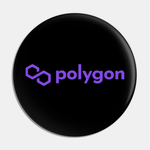 polygon Matic Crypto Matic coin Crytopcurrency Pin by JayD World