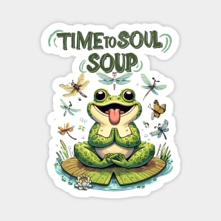 This My Yoga with funny Frog Magnet