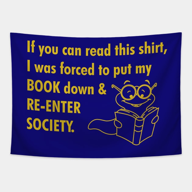 Book Worm Re-enter Society Tapestry by cdclocks