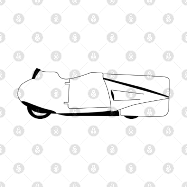 Vespa Siluro (Torpedo) Black Outline by kindacoolbutnotreally