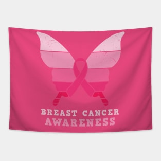 Breast Cancer Awareness Butterfly Tapestry