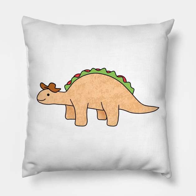 Tacosaurus Pillow by maya-reinstein