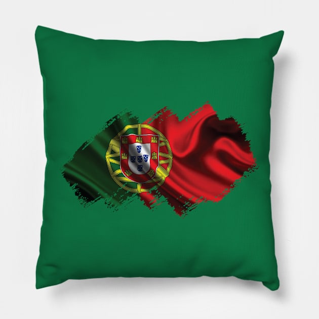 Portuguese Flag Pillow by Teemperor