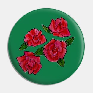 Red Roses Pin