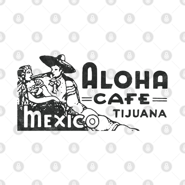 Tiki Bar / Aloha Cafe Tijuana Mexico / Black Print by RCDBerlin