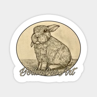 Grumpy Bunny - Limited Release : YollieBeeArt Magnet