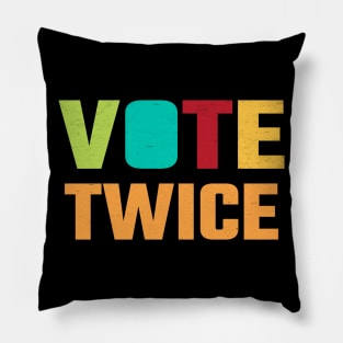 Vote Twice Pillow