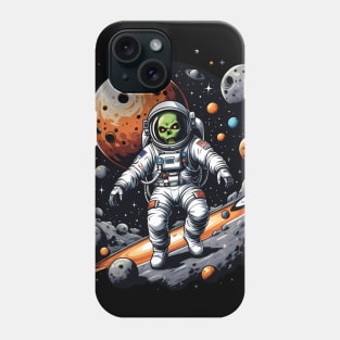 Zombie Alien in Space Phone Case