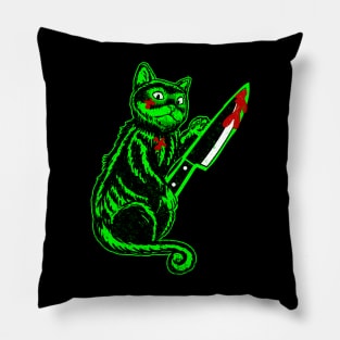 murderer cat Pillow