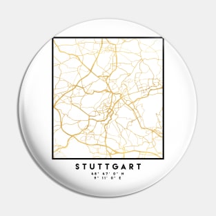 STUTTGART GERMANY CITY STREET MAP ART Pin