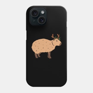 Cute christmas capybara illustration Phone Case