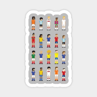 Historic football players in 8-bit Magnet