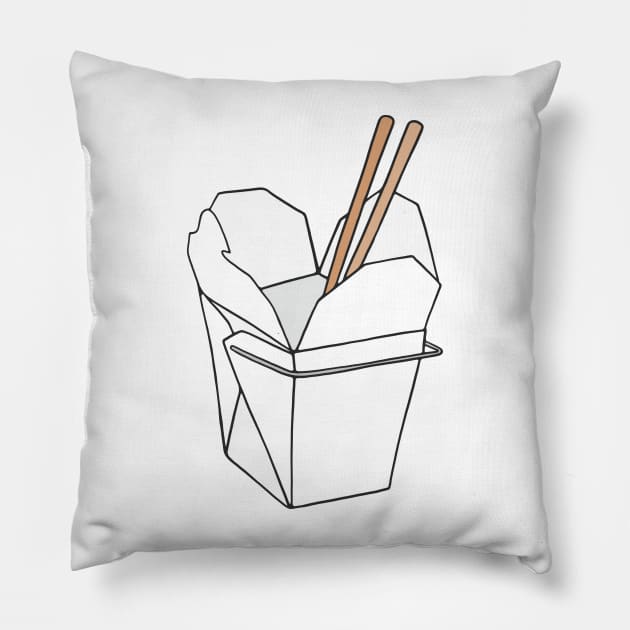 Chinese Takeout Box Pillow by murialbezanson