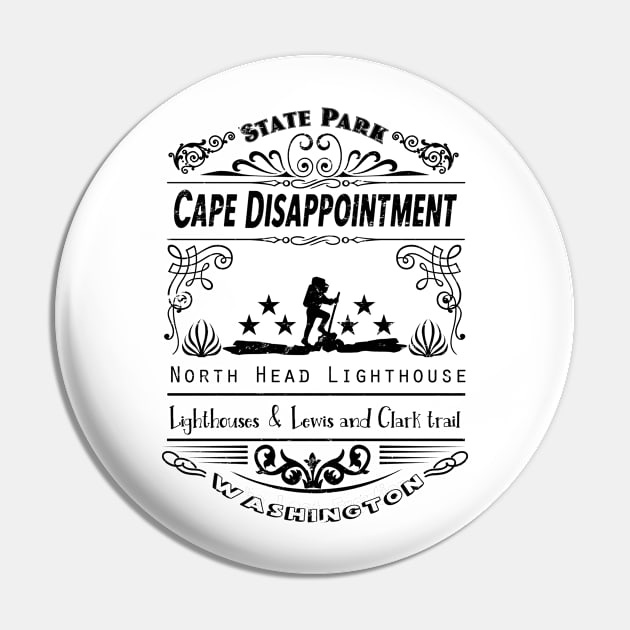 Cape Disappointment State Park Washington Pin by artsytee
