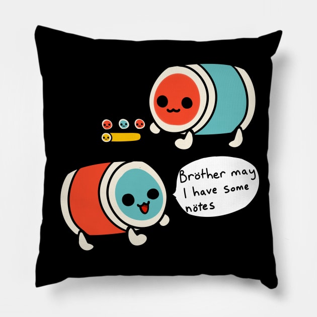 taiko notes Pillow by nekomachines