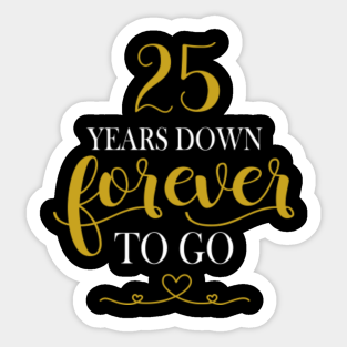 25th Wedding Anniversary Gifts Aufkleber Teepublic De