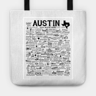 Austin Texas Map Tote