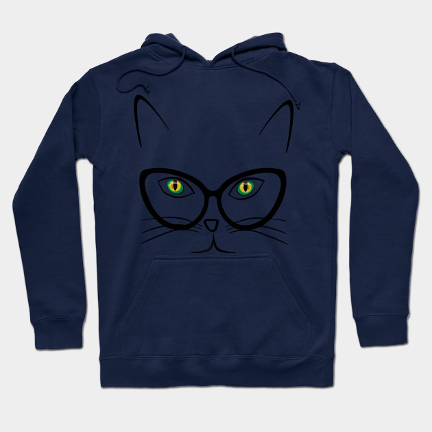 Cat Wearing Glasses Cat Wearing Glasses Hoodie Teepublic