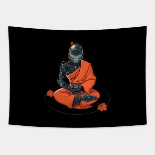 Meditation Robot Monk by Tobe Fonseca Tapestry