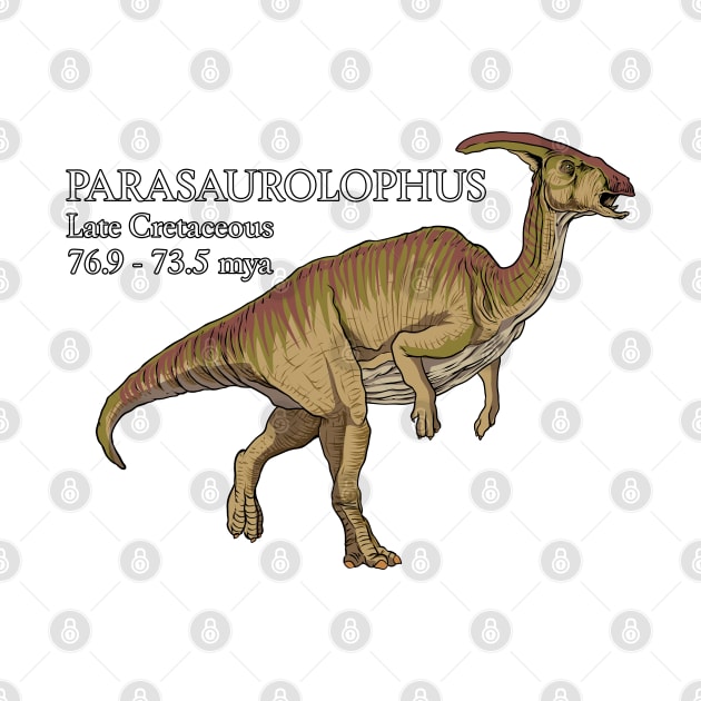 Realistic drawing of Parasaurolophus by Modern Medieval Design