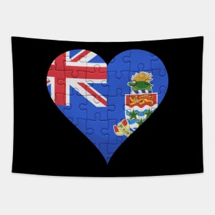 Caymanian Jigsaw Puzzle Heart Design - Gift for Caymanian With Cayman Islands Roots Tapestry