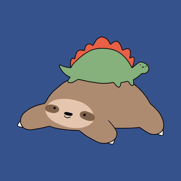 Sloth and Little Stegosaurus by saradaboru