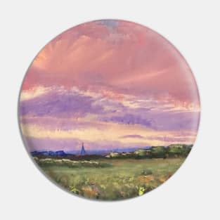 Emporia In The Distance Oil on Canvas Pin