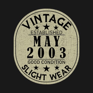 Vintage Established May 2003 - Good Condition Slight Wear T-Shirt