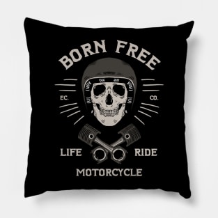 Skull Helmet Dark Edition Pillow