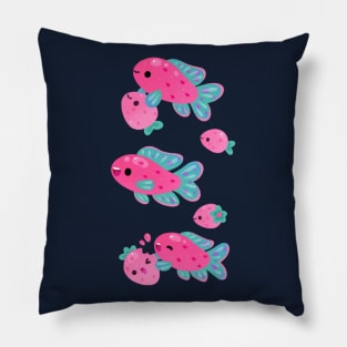 Strawberry peacock cichlid Pillow