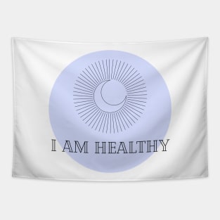 Affirmation Collection - I Am Healthy (Blue) Tapestry