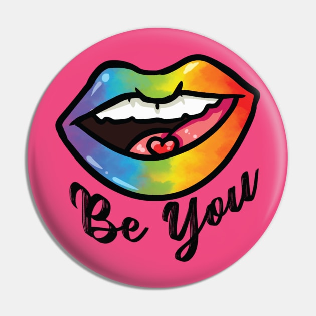 Be You : Gay Pin by Kawaii Black Store