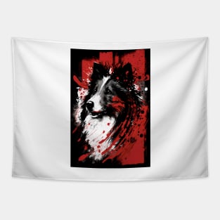 Sheltie Dog Portrait Tapestry