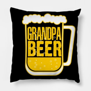 Funny Grandpa Beer Fathers Day Gifts Grandpa Drinking Beer Pillow