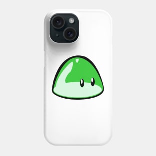 Green Blob Slime Face Emoticon Phone Case