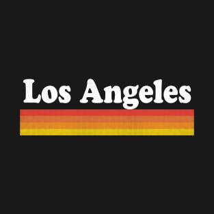 Los Angeles, California - CA Retro Sunset and Text T-Shirt