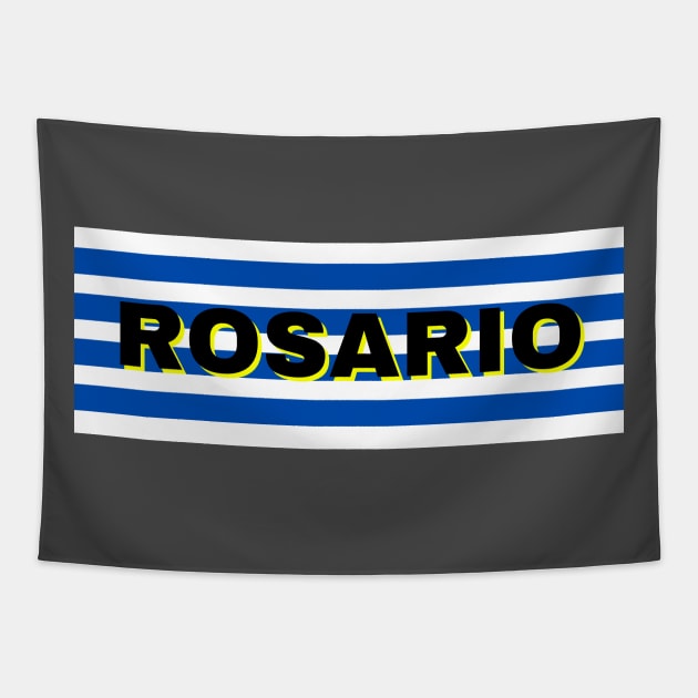 Rosario City in Uruguay Flag Stripes Tapestry by aybe7elf