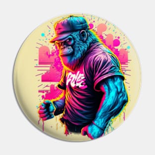 gorrilla street art Pin