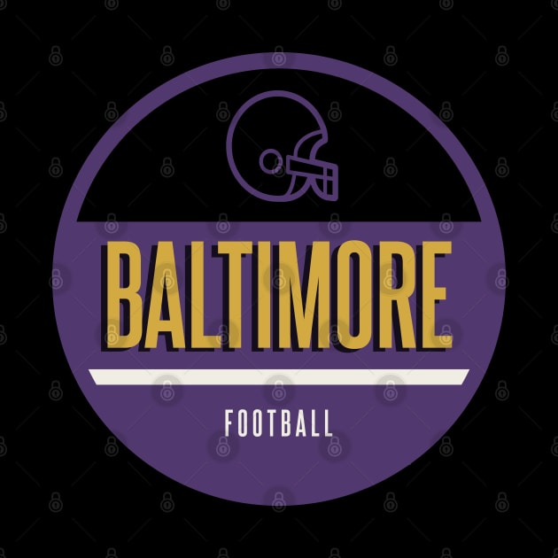 Baltimore retro football by BVHstudio